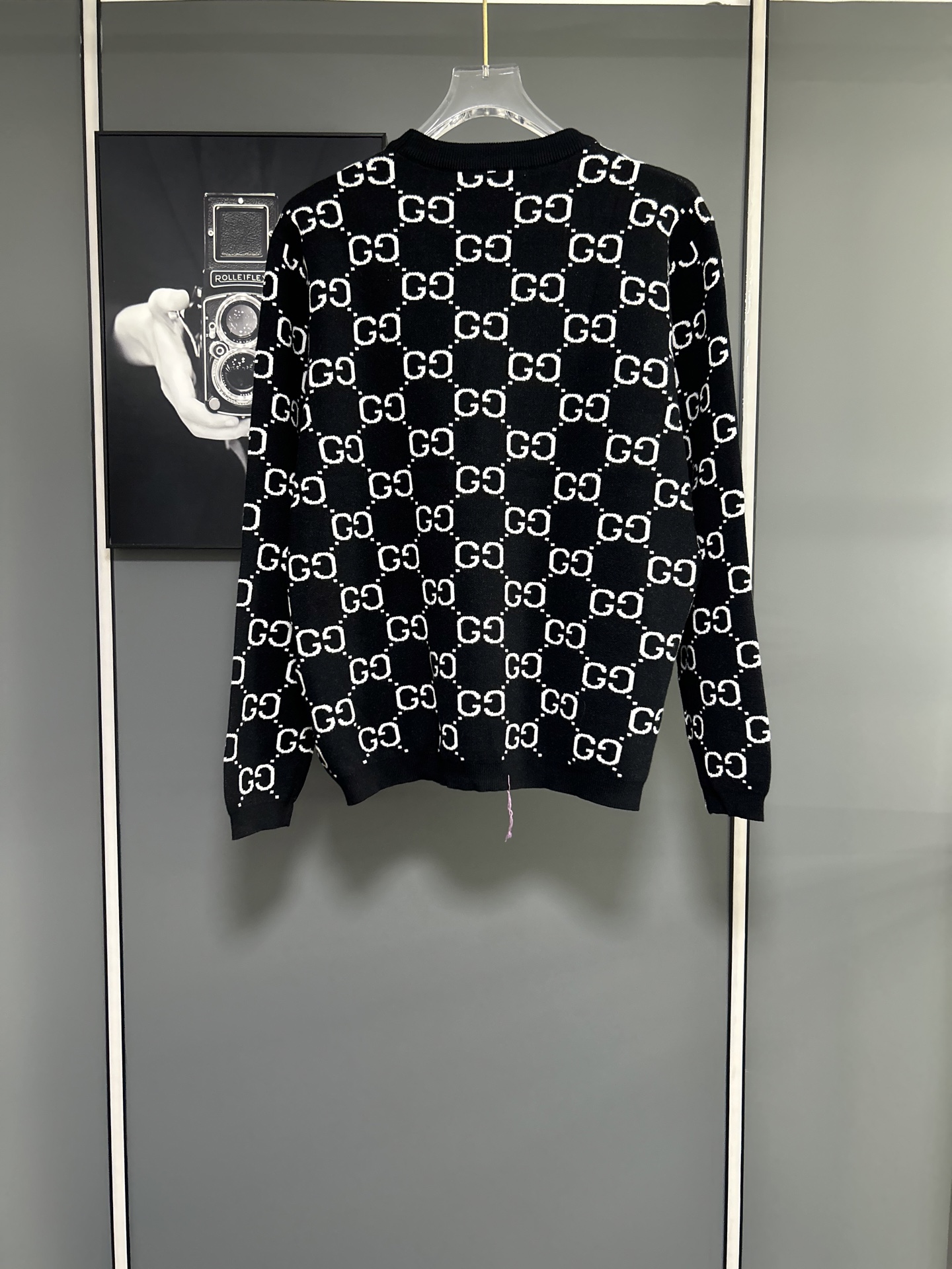 Gucci Black Knitwear Jersey Sweatshirt with GG Pattern 3 i1756481583798 53 0 1