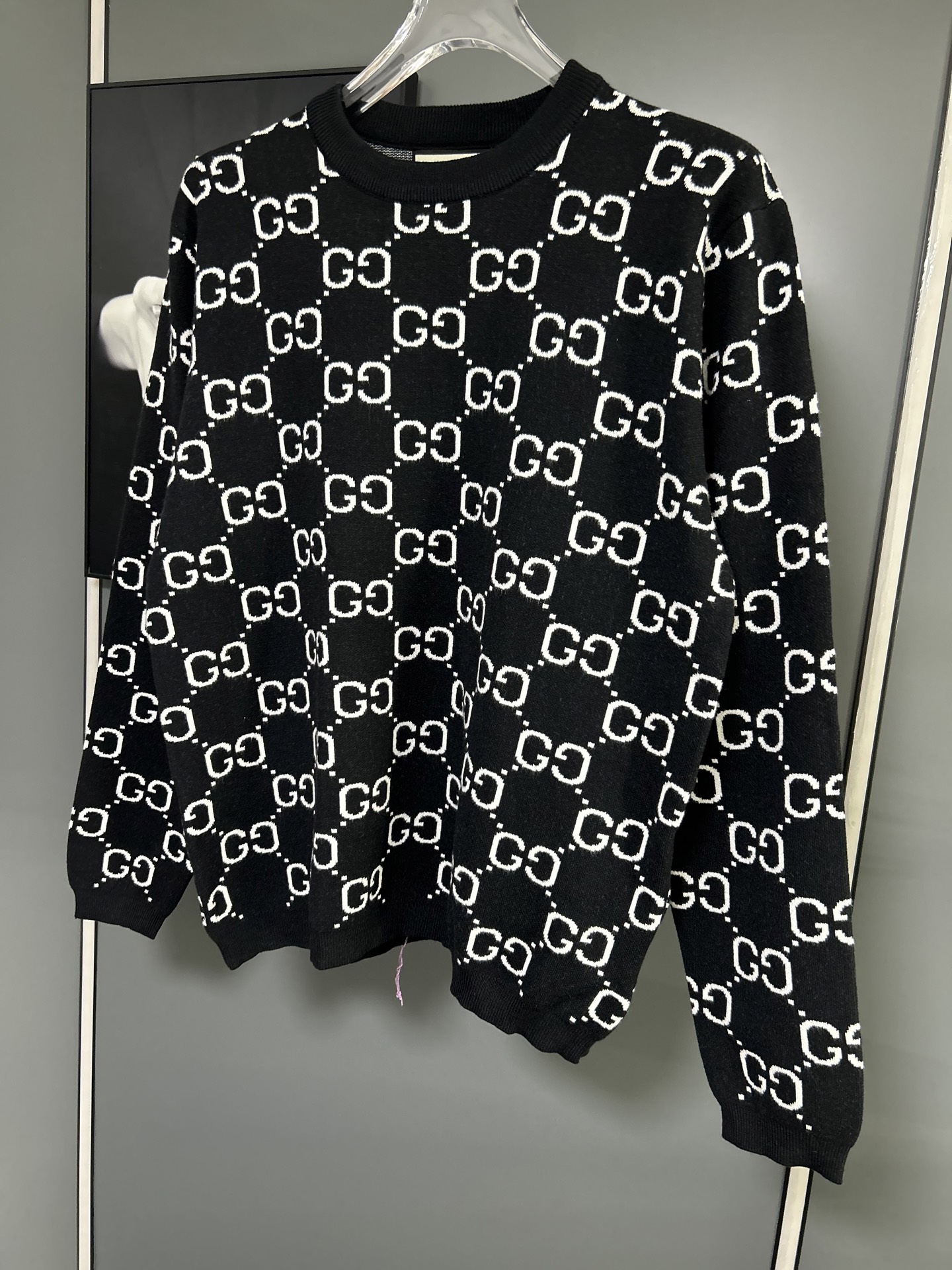 Gucci Black Knitwear Jersey Sweatshirt with GG Pattern 10 i1756481583894 2630 0 8