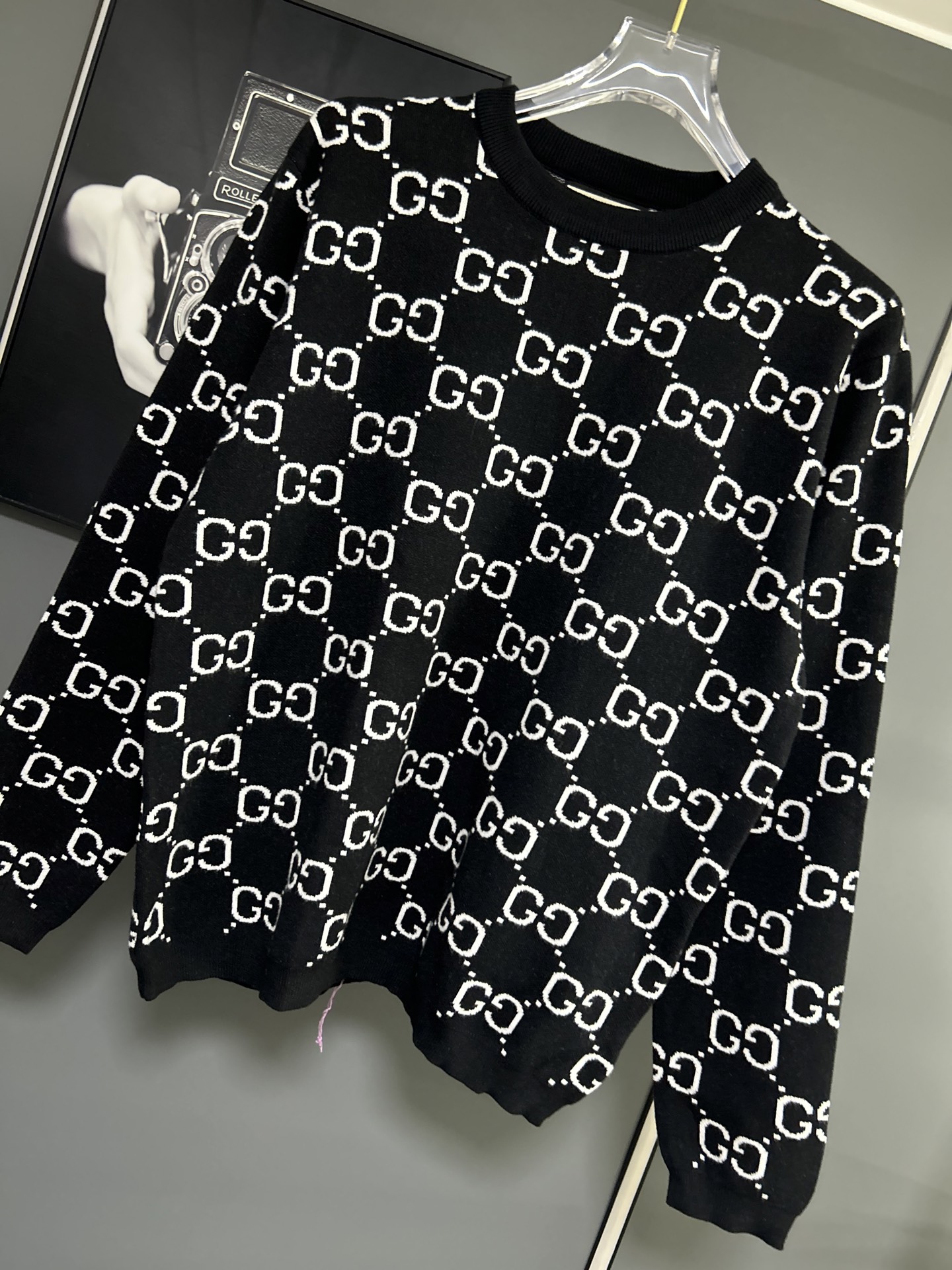 Gucci Black Knitwear Jersey Sweatshirt with GG Pattern 4 i1756481583913 4584 0 2