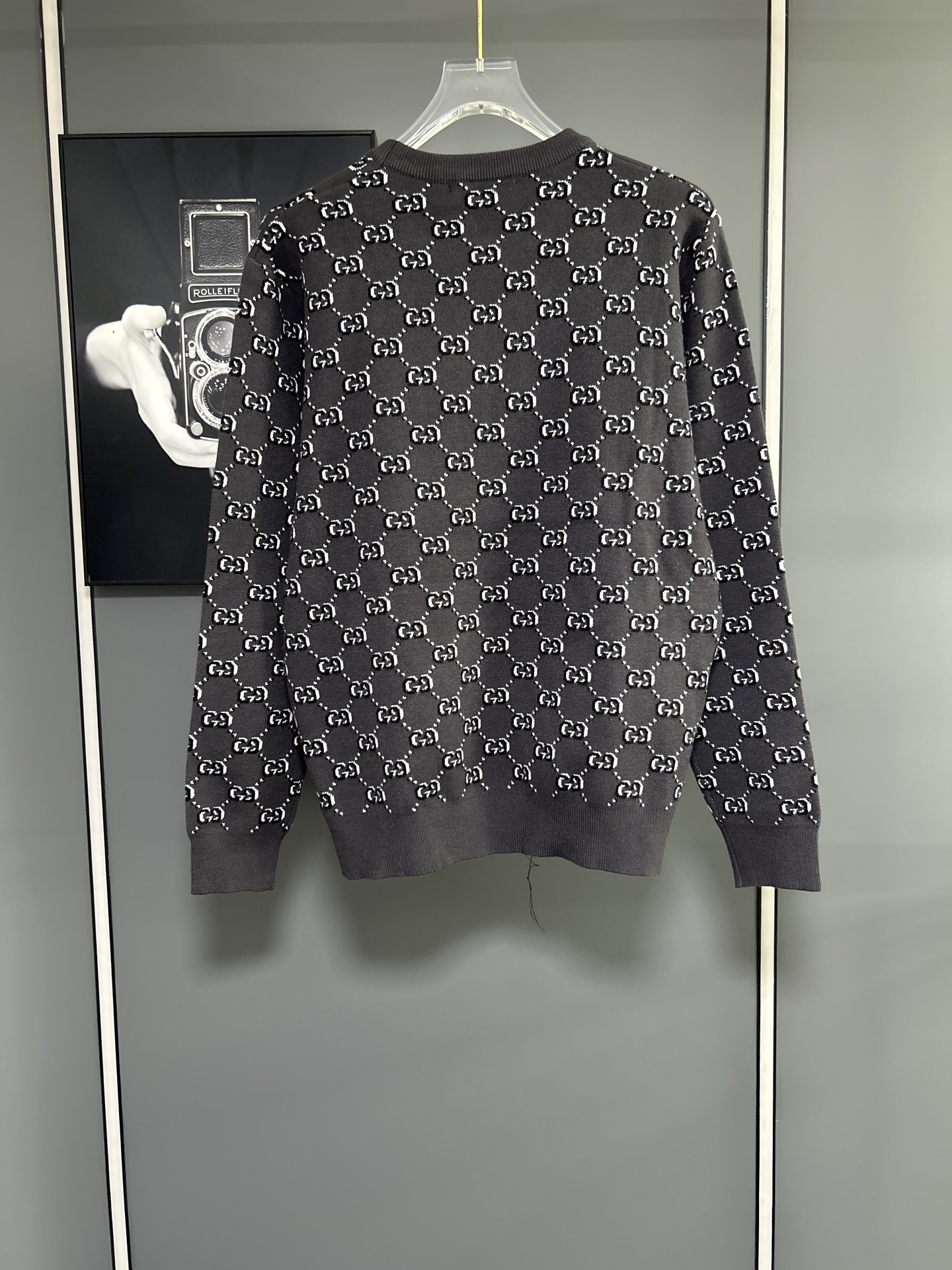 Gucci Grey Knitwear All-Over GG Logo Sweater Wool Blend Long Sleeve Pullover 3 i1756481735953 9204 0 1