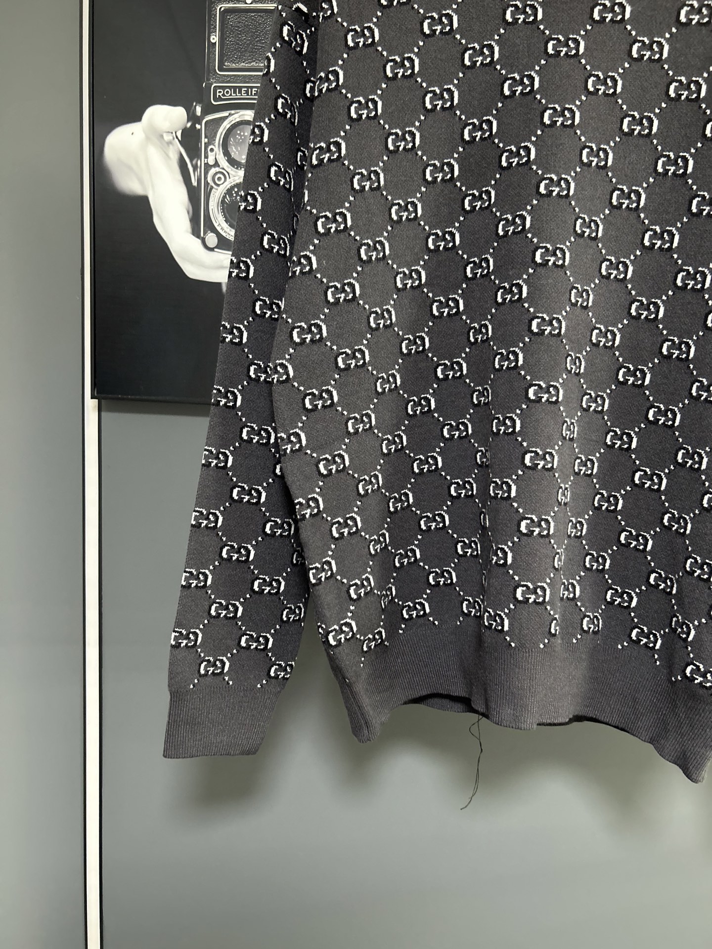 Gucci Grey Knitwear All-Over GG Logo Sweater Wool Blend Long Sleeve Pullover 10 i1756481736091 7628 0 8