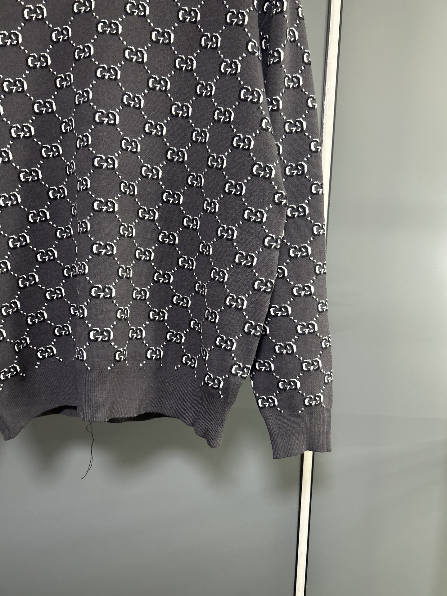 Gucci Grey Knitwear All-Over GG Logo Sweater Wool Blend Long Sleeve Pullover 6 i1756481736189 6319 0 4