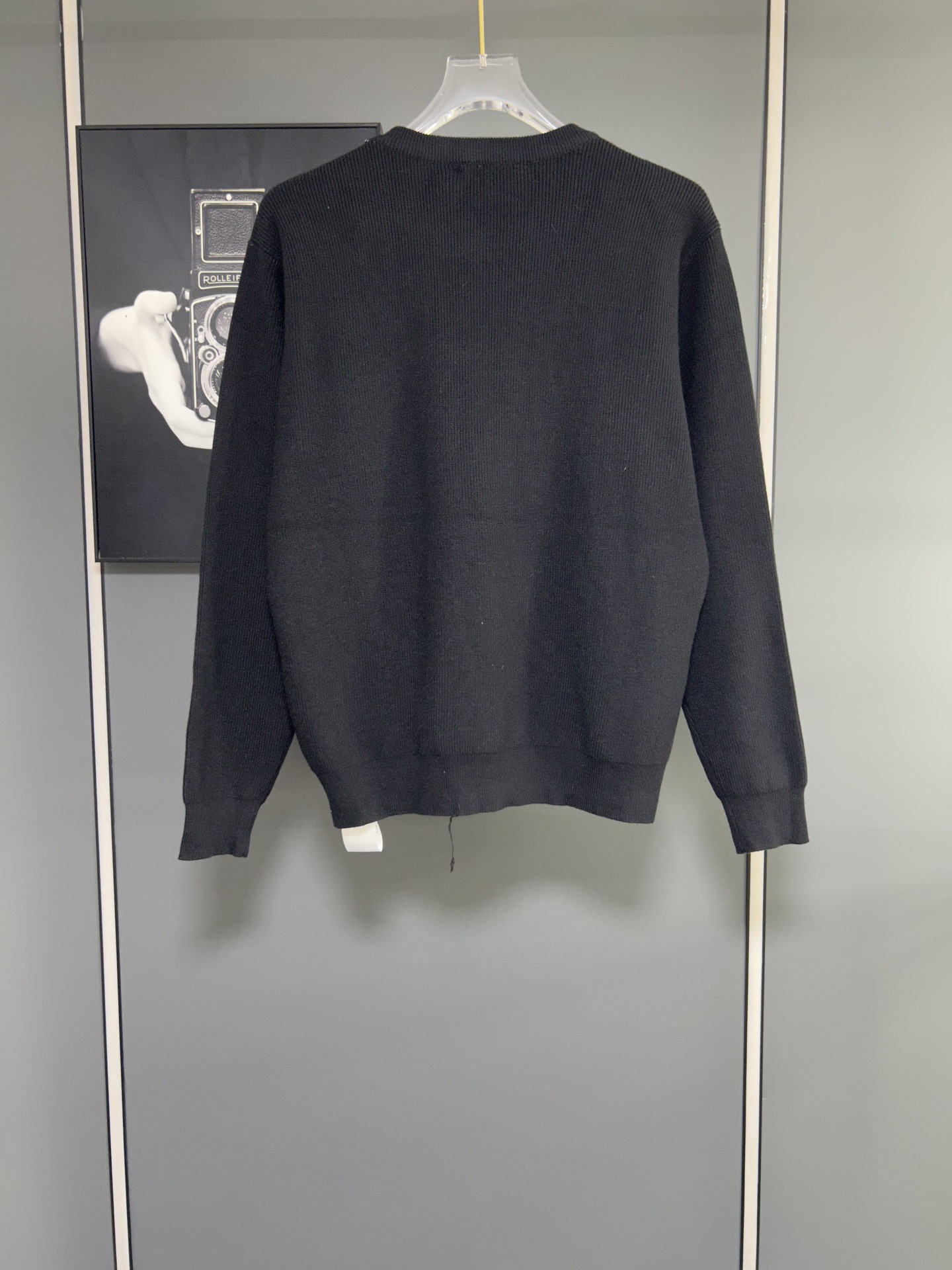 Gucci Black Knit Sweater with Stripe and Logo, Comfortable Knitwear 2 i1756482020812 6415 0 1