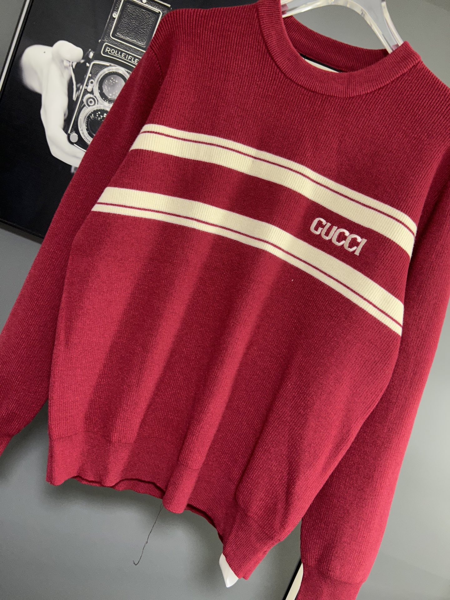Gucci Stripe Knit Sweater Red Cotton Blend Jumper Pullover For Men 5 i1756482050138 4825 0 3