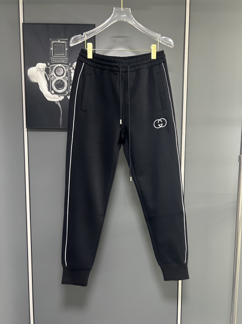 Gucci Embroidered Logo Black Cotton Blend Casual Sweatpants 1 Gucci Embroidered Logo Black Cotton Blend Casual Sweatpants
