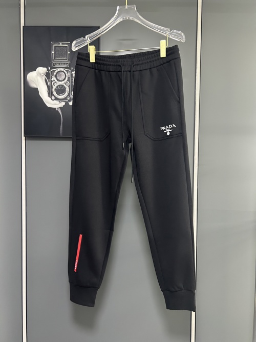 Prada Classic Logo Print High-Quality Trousers Comfortable Casual Fit 1 Prada Classic Logo Print High-Quality Trousers Comfortable Casual Fit