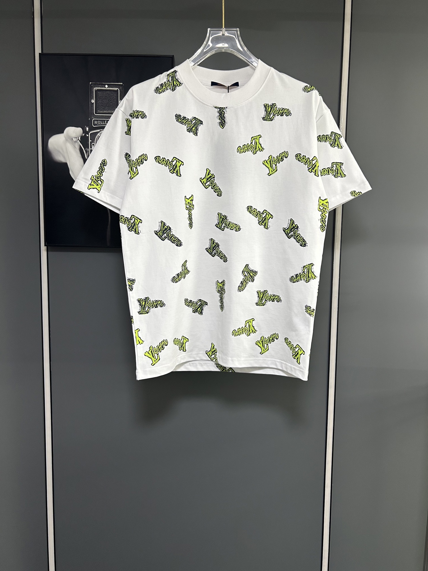 P85 Louis Vuitton / Louis Vuitton alta calidad 320g cuello redondo camiseta de manga corta marca clásica 1V Lujia lana …