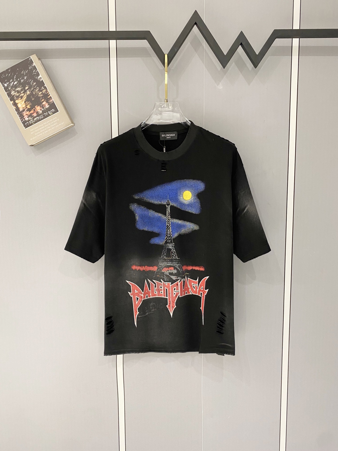 P105 Balenciaga balenciaga 2026 primavera/verano Torre Eiffel estampado nuevo verano original de fábrica de la tienda a…