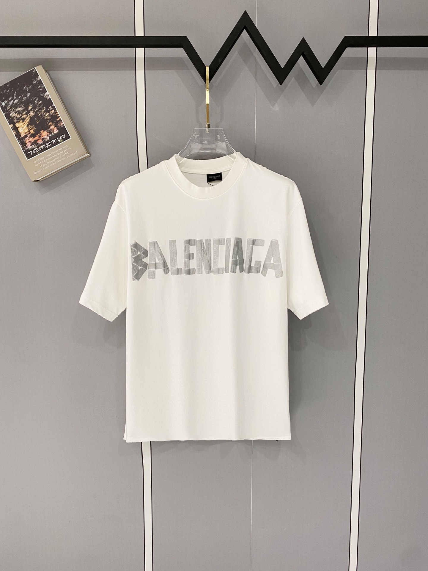 P90 2026 primavera/verano Balenciaga estampado negro sitio web oficial cinta de tracción desgastado proceso de sal salt…