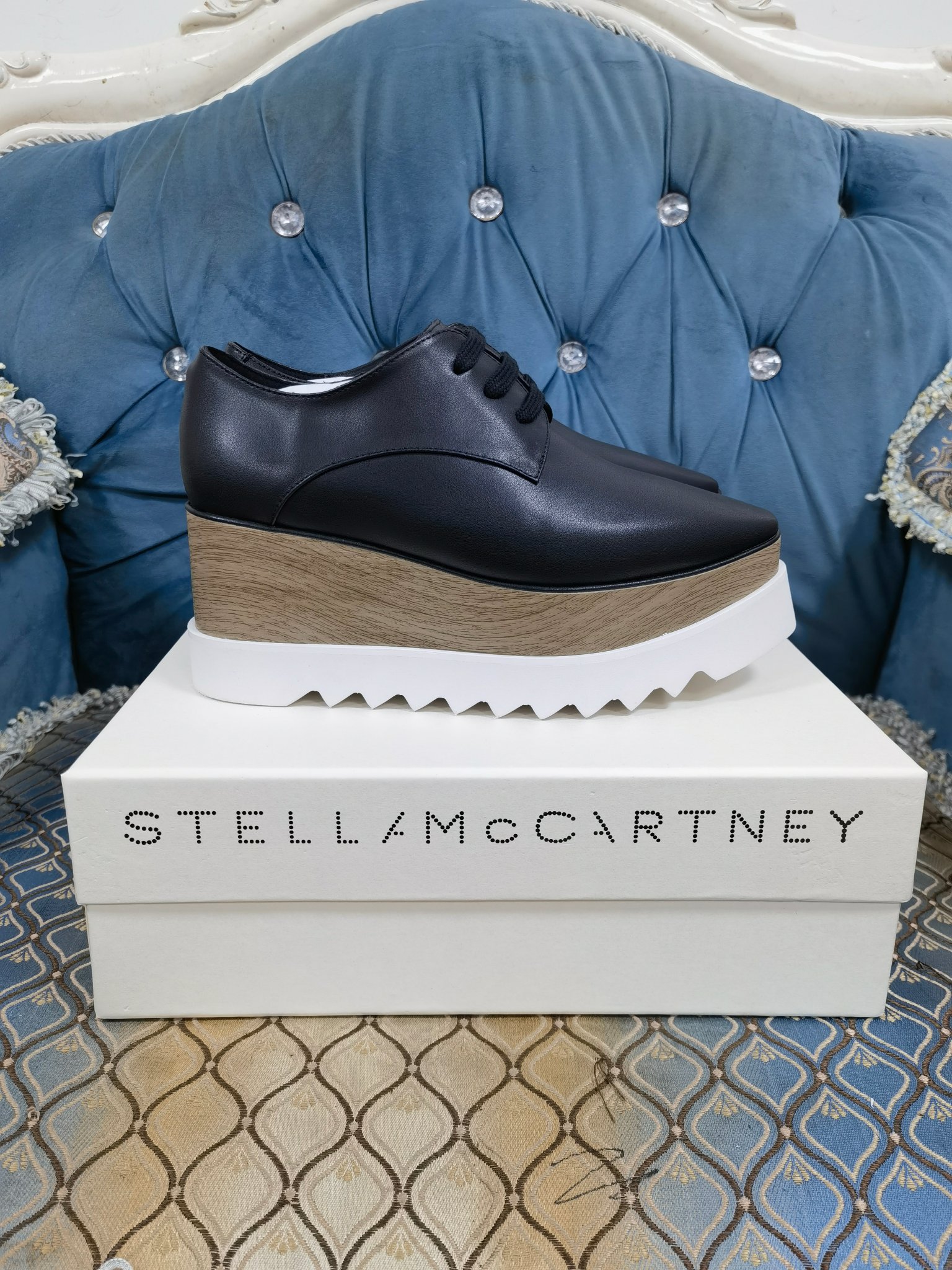 NO:260583,【High-up version】Real shot of Stella Mccartney thick-soled casual shoes, cowhide, sheepskin, upgraded water transfer sole, comfortable to wear. Heel height 8 cm, size 34-40, pickup, sponge shoes, cartier, cowhide, sheepskin19860909【高版本】实拍Stella Mccartney厚底休闲单鞋 ,牛皮面羊皮里,升级版水转印大底,穿着舒适度. 跟高8厘米,码数34-40,拿货,松糕鞋,cartier,cowhide,sheepskin,Women's Shoes