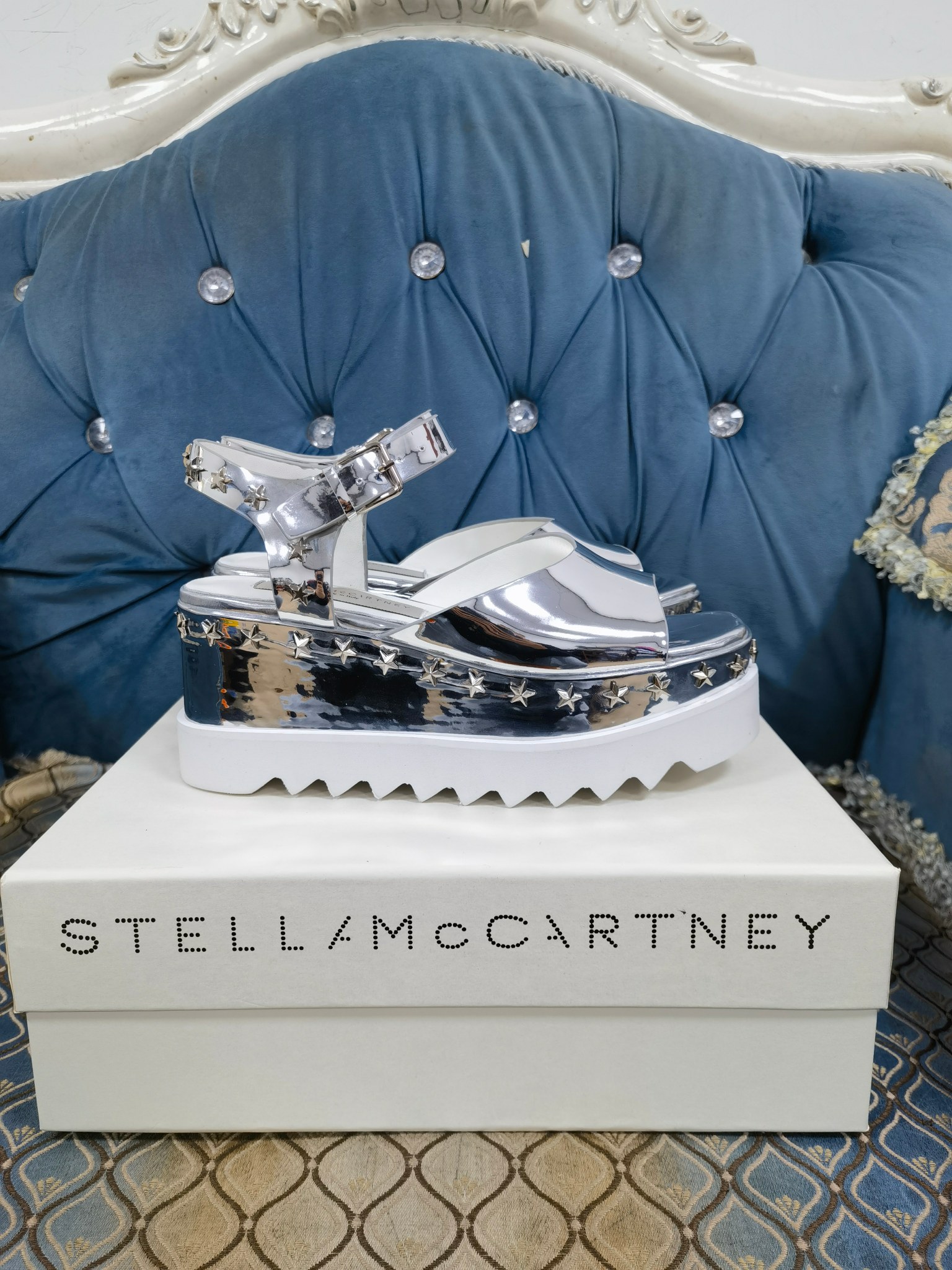 NO:260591,【New style】Real shot of Stella Mccartney thick-soled casual sandals, fabric patent leather, inner sheepskin, wear comfort. Heel height 8 cm, size 34-40, pickup, sandals, cartier, sandals, sheepskin19860909【新款】实拍Stella Mccartney厚底休闲凉鞋 ,面料漆皮,内里羊皮,穿着舒适度. 跟高8厘米,码数34-40,拿货,凉鞋,cartier,sandals,sheepskin,Women's Shoes