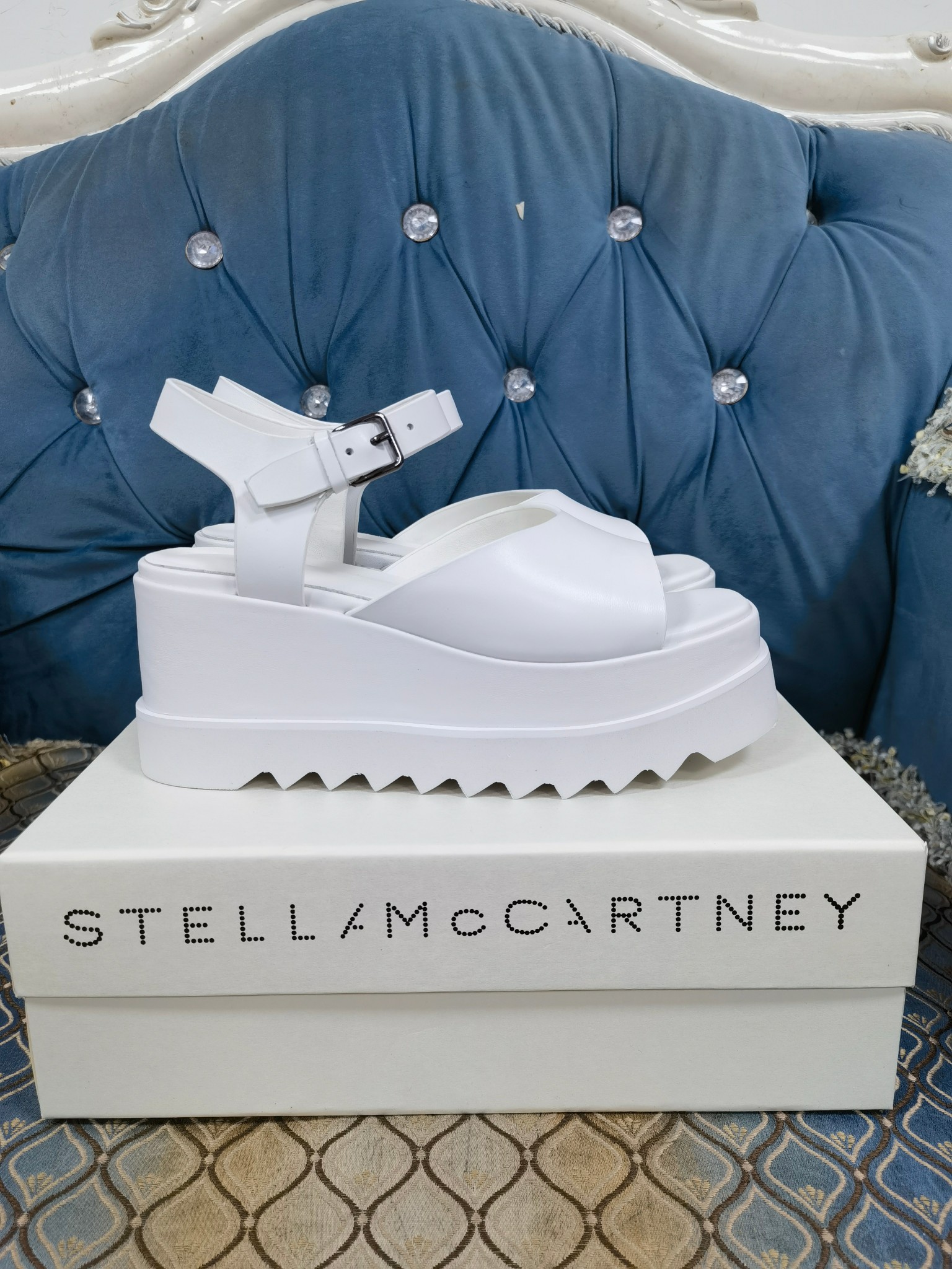 NO:260565,【High-up version】Real shot of Stella Mccartney thick-soled casual sandals Cowhide sheepskin, heel height 8 cm, size 34-40, pickup, sandals, cartier, sandals, cowhide, sheepskin19860909【高版本】实拍Stella Mccartney厚底休闲凉鞋 牛皮面羊皮里, 跟高8厘米,码数34-40,拿货,凉鞋,cartier,sandals,cowhide,sheepskin,Women's Shoes