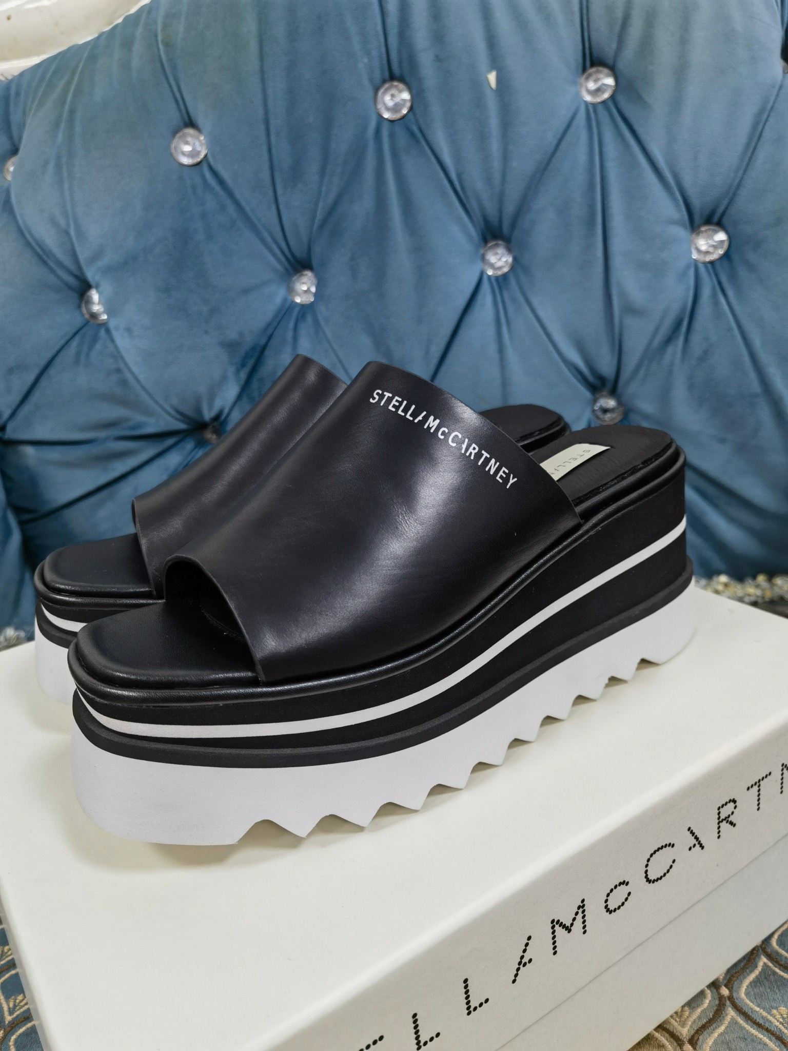 NO:260585,【High-up version】Real shot of Stella Mccartney thick-soled casual slippers Cowhide sheepskin, heel height 8 cm, size 34-40, pickup, slippers, cartier, slippers, cowhide, sheepskin19860909【高版本】实拍Stella Mccartney厚底休闲拖鞋 牛皮面羊皮里, 跟高8厘米,码数34-40,拿货,拖鞋,cartier,slippers,cowhide,sheepskin,Women's Shoes
