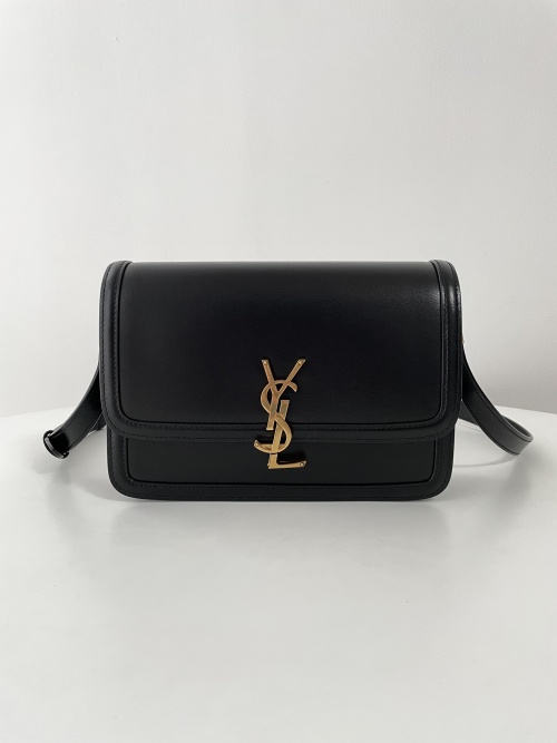 Saint Laurent Solferino Box Bag in Black Smooth Leather, Gold-tone Hardware 1 Saint Laurent Solferino Box Bag in Black Smooth Leather, Gold-tone Hardware