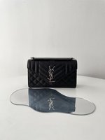 Yves Saint Laurent Crossbody & Shoulder Bags Black Gold Hardware Cowhide Envelope Chains