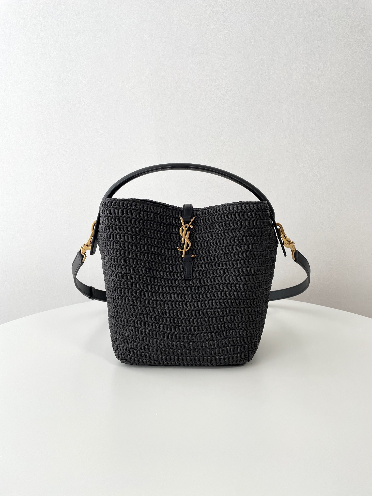 Yves Saint Laurent Bucket Bags Splicing Raffia Weave Summer Collection