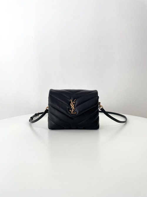 Yves Saint Laurent Loulou Mini Black Leather Crossbody Bag - Gold Hardware 1 Yves Saint Laurent Loulou Mini Black Leather Crossbody Bag - Gold Hardware