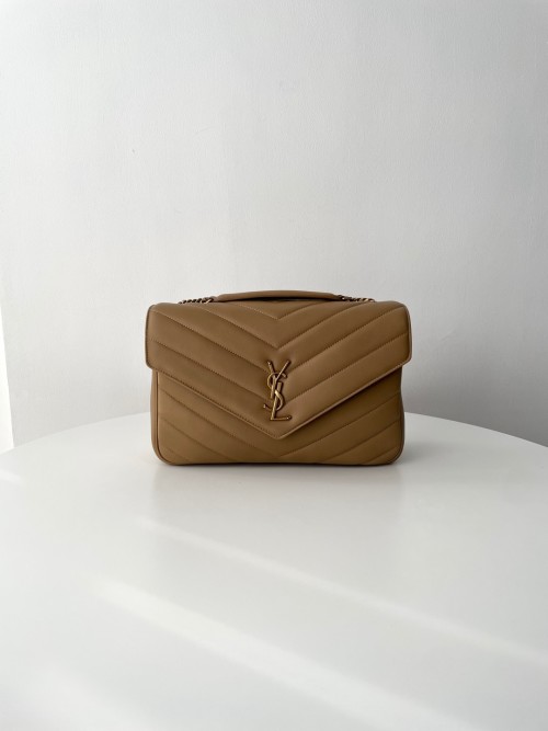 Yves Saint Laurent Loulou Large Bag Nappa Leather in Brown, 32x20x9cm 1 Yves Saint Laurent Loulou Large Bag Nappa Leather in Brown, 32x20x9cm