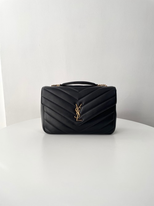 Yves Saint Laurent Loulou Large Black Nappa Leather Shoulder Bag 1 Yves Saint Laurent Loulou Large Black Nappa Leather Shoulder Bag