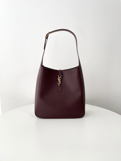 Yves Saint Laurent Large Soft Hobo Bag in Legion Red Leather 1 Yves Saint Laurent Large Soft Hobo Bag in Legion Red Leather