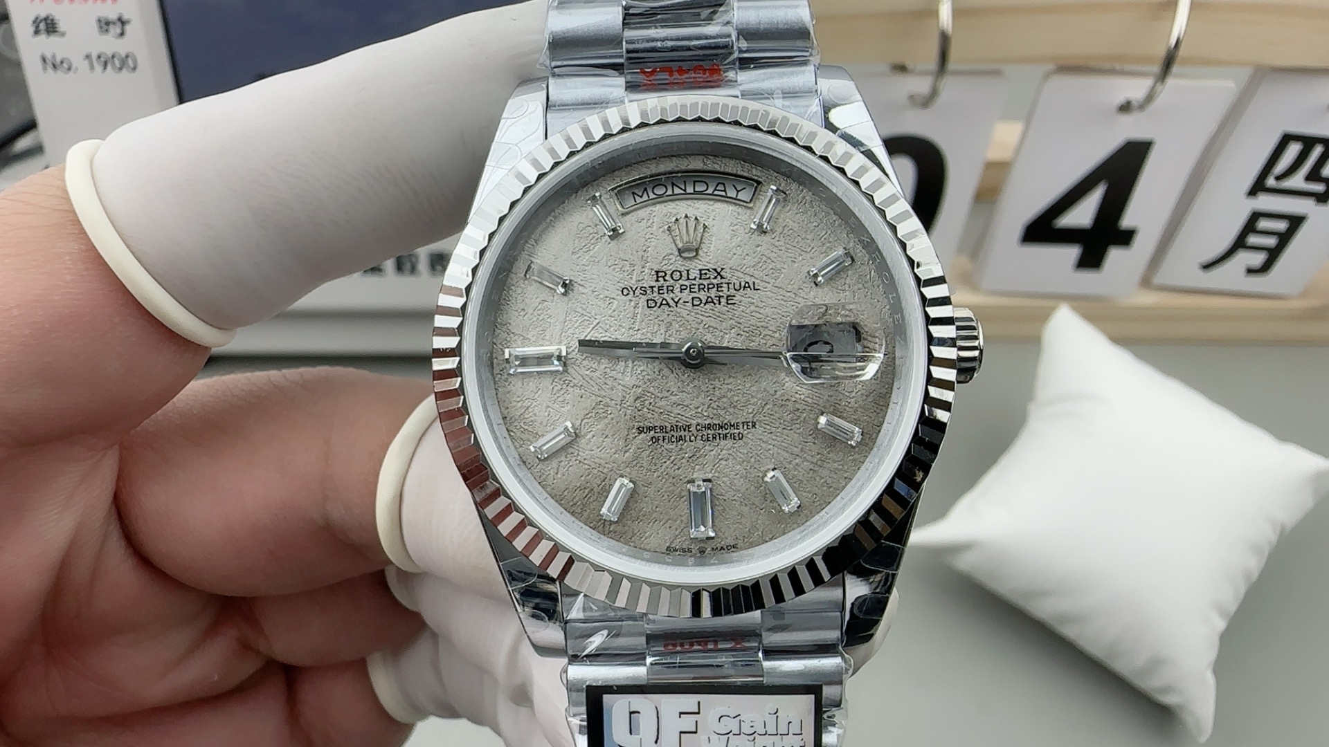 롤렉스 메테오라이트 다이얼 데이트 워치 40mm 2836 무브먼트 184g QF 웨이트 버전 Rolex Watch