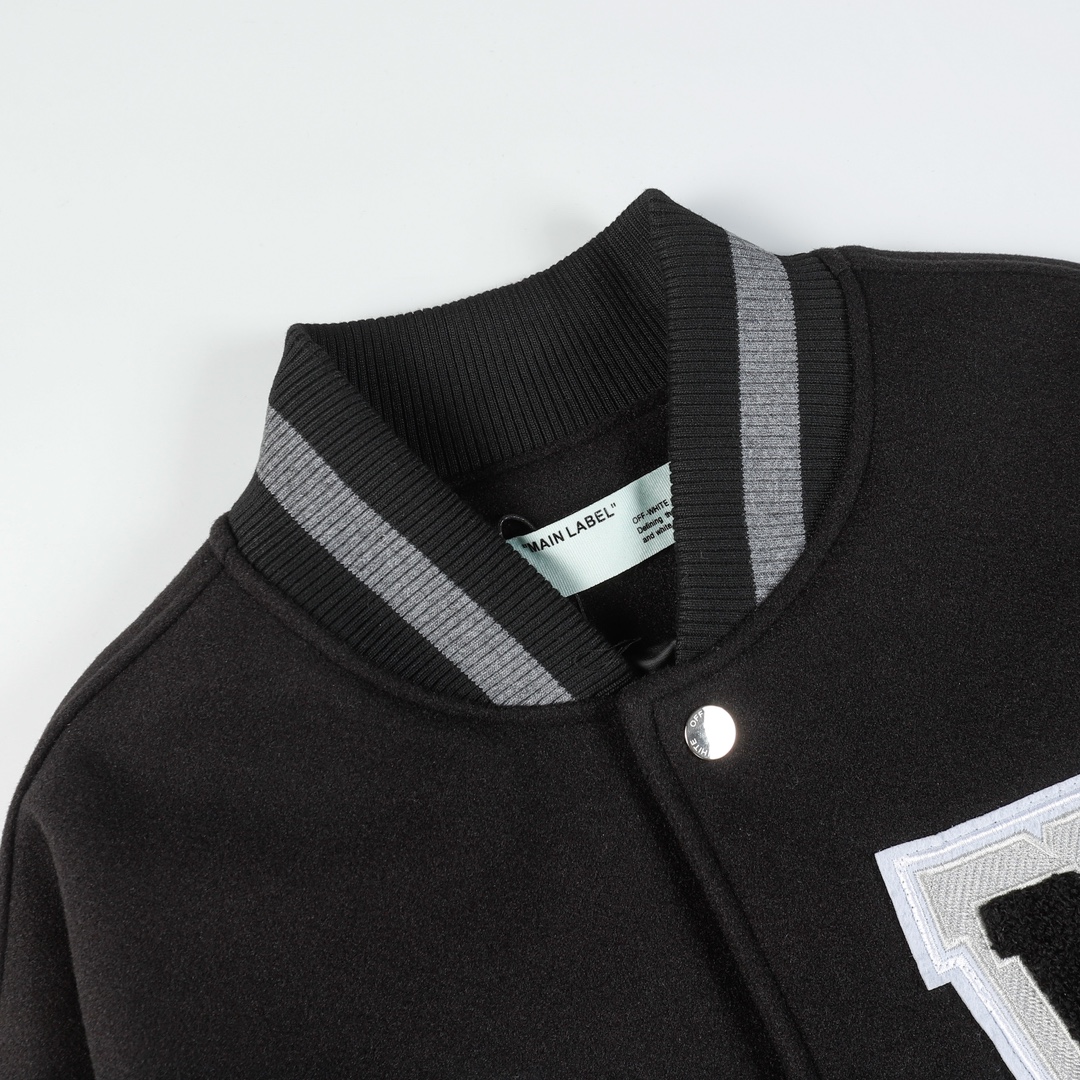 Embroidered Baseball Suit Jacket with Offwire Towel Detail in Multiple Sizes - 图片 2