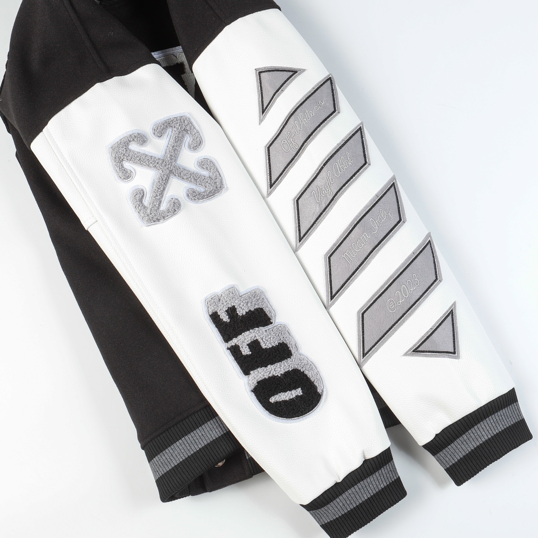 Embroidered Baseball Suit Jacket with Offwire Towel Detail in Multiple Sizes - 图片 4