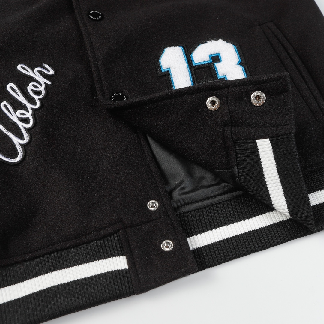Offwire Witch Embroidered Baseball Jacket for Men in Various Sizes - 图片 7
