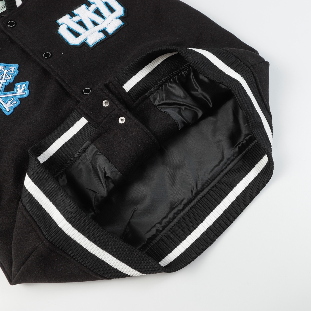 Offwire Witch Embroidered Baseball Jacket for Men in Various Sizes - 图片 4