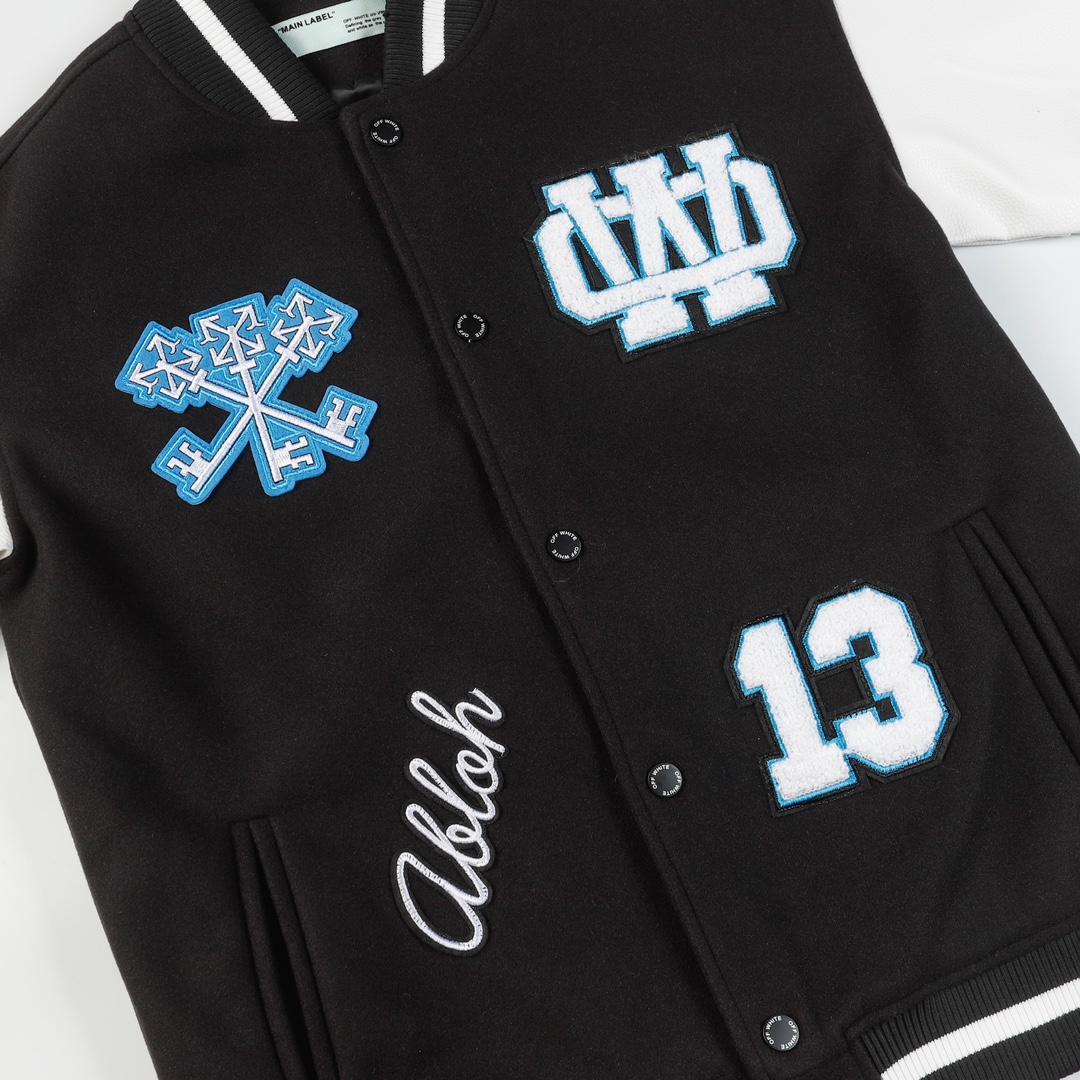 Offwire Witch Embroidered Baseball Jacket for Men in Various Sizes - 图片 3