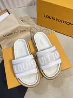 Louis Vuitton Shoes Slippers Unisex Rubber Sheepskin Spring/Summer Collection Vintage