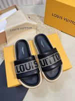 Louis Vuitton Shoes Slippers Unisex Rubber Sheepskin Spring/Summer Collection Vintage