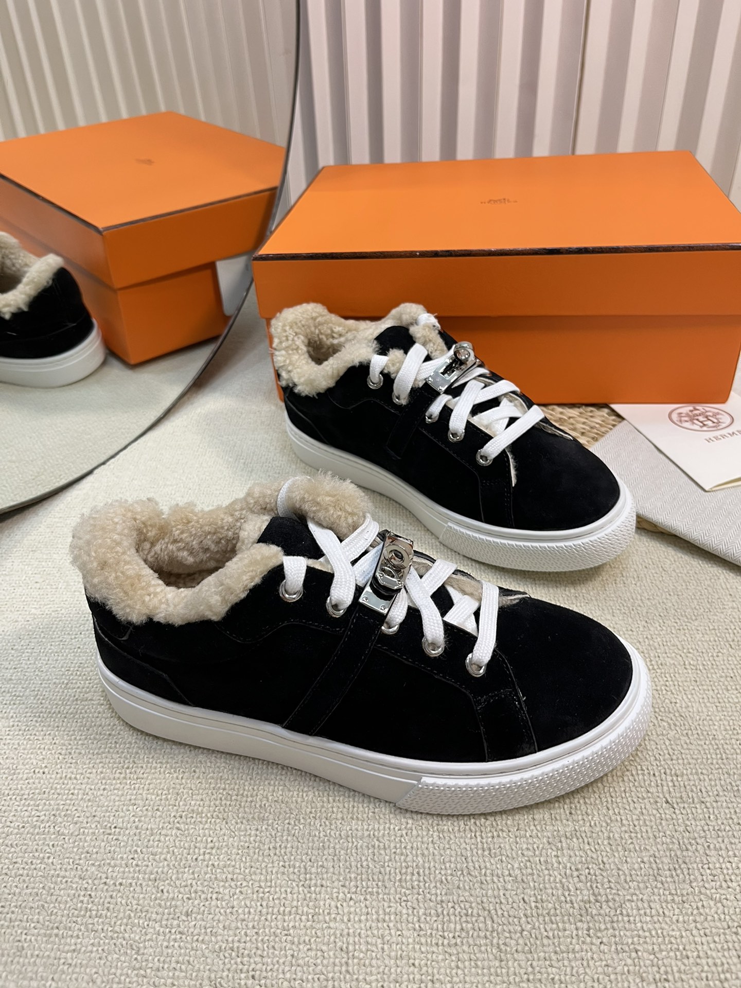 爱马仕 Hermès 高定典藏经典高奢皮鞋男鞋女鞋鞋履高跟鞋 #1F54B10B 2