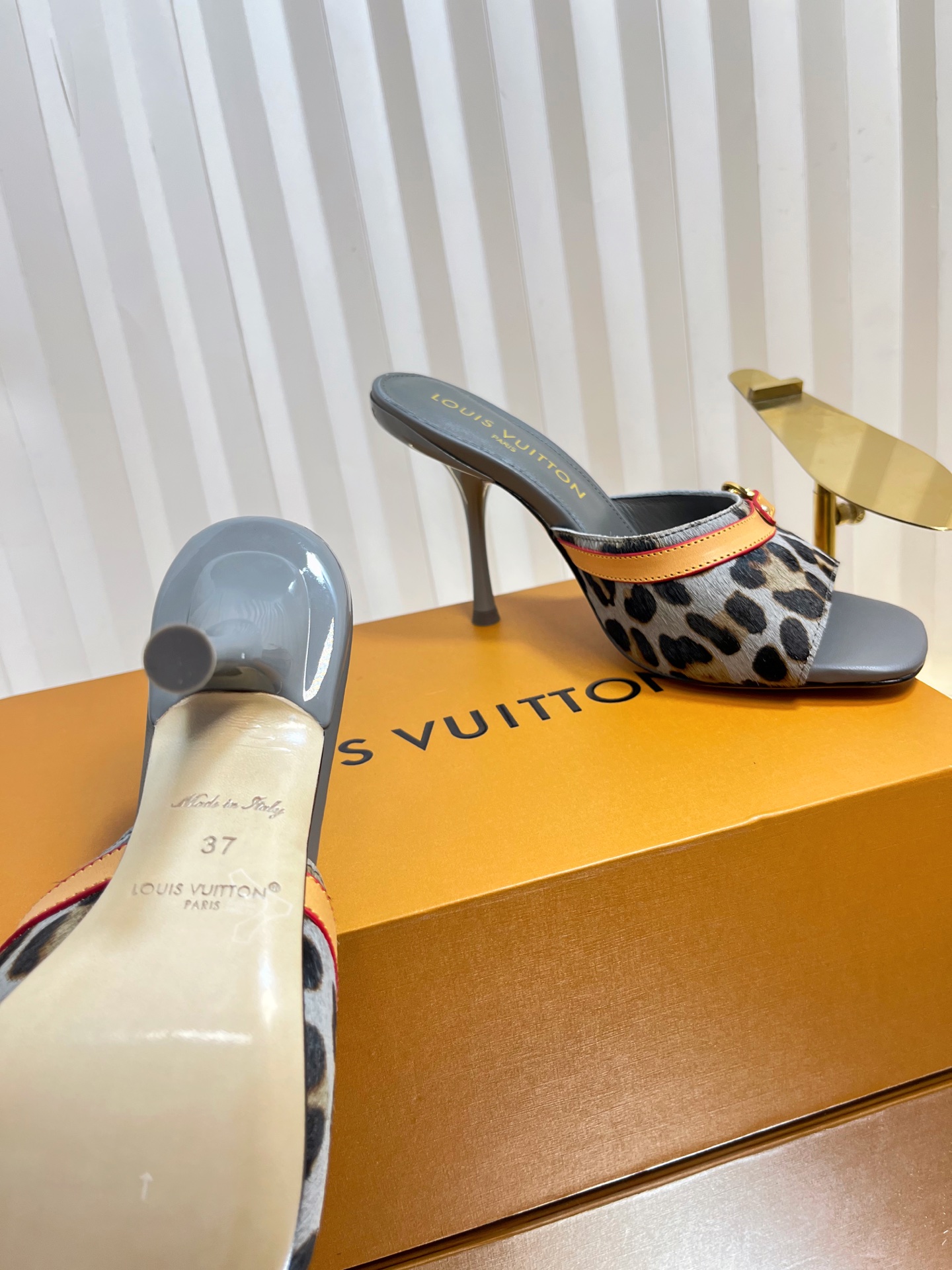 Louis Vuitton Women's Leopard Print Heeled Mules - Sophisticated Style 10 i1750632115954 9127 0 8