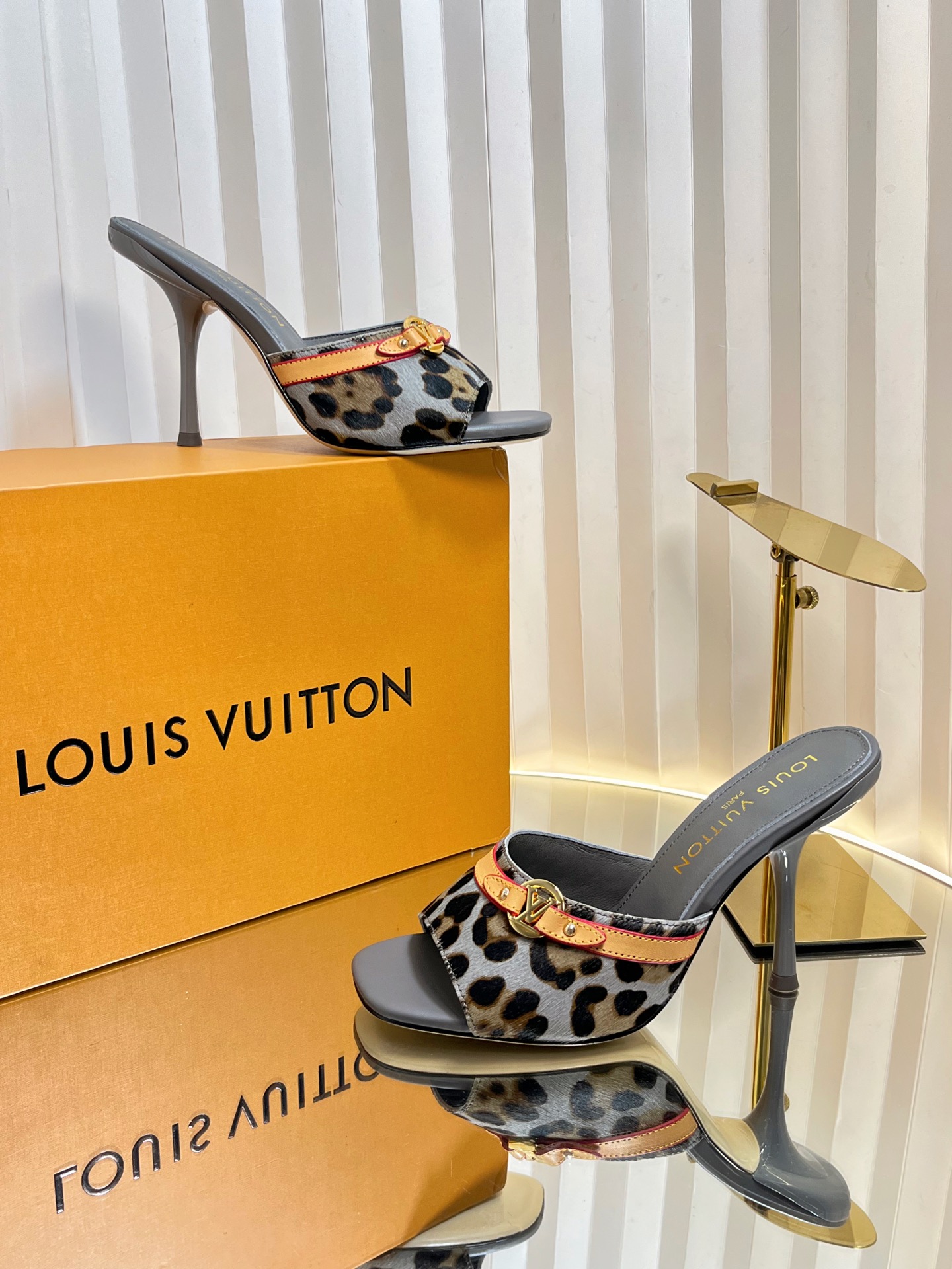 Louis Vuitton Women's Leopard Print Heeled Mules - Sophisticated Style 5 i1750632117004 3243 0 3