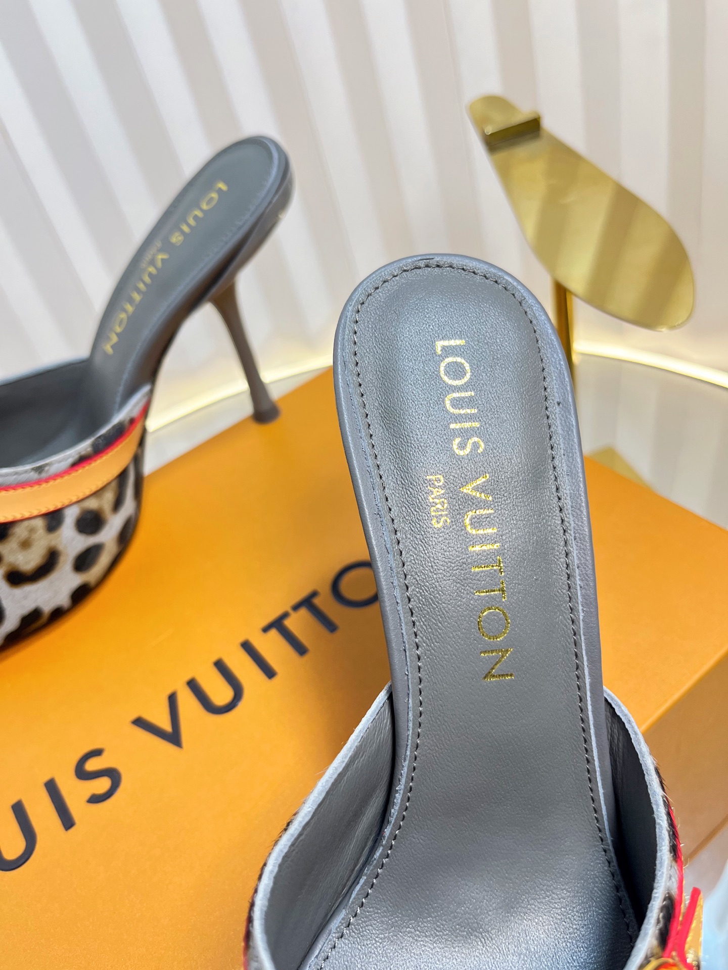 Louis Vuitton Women's Leopard Print Heeled Mules - Sophisticated Style 8 i1750632117037 558 0 6