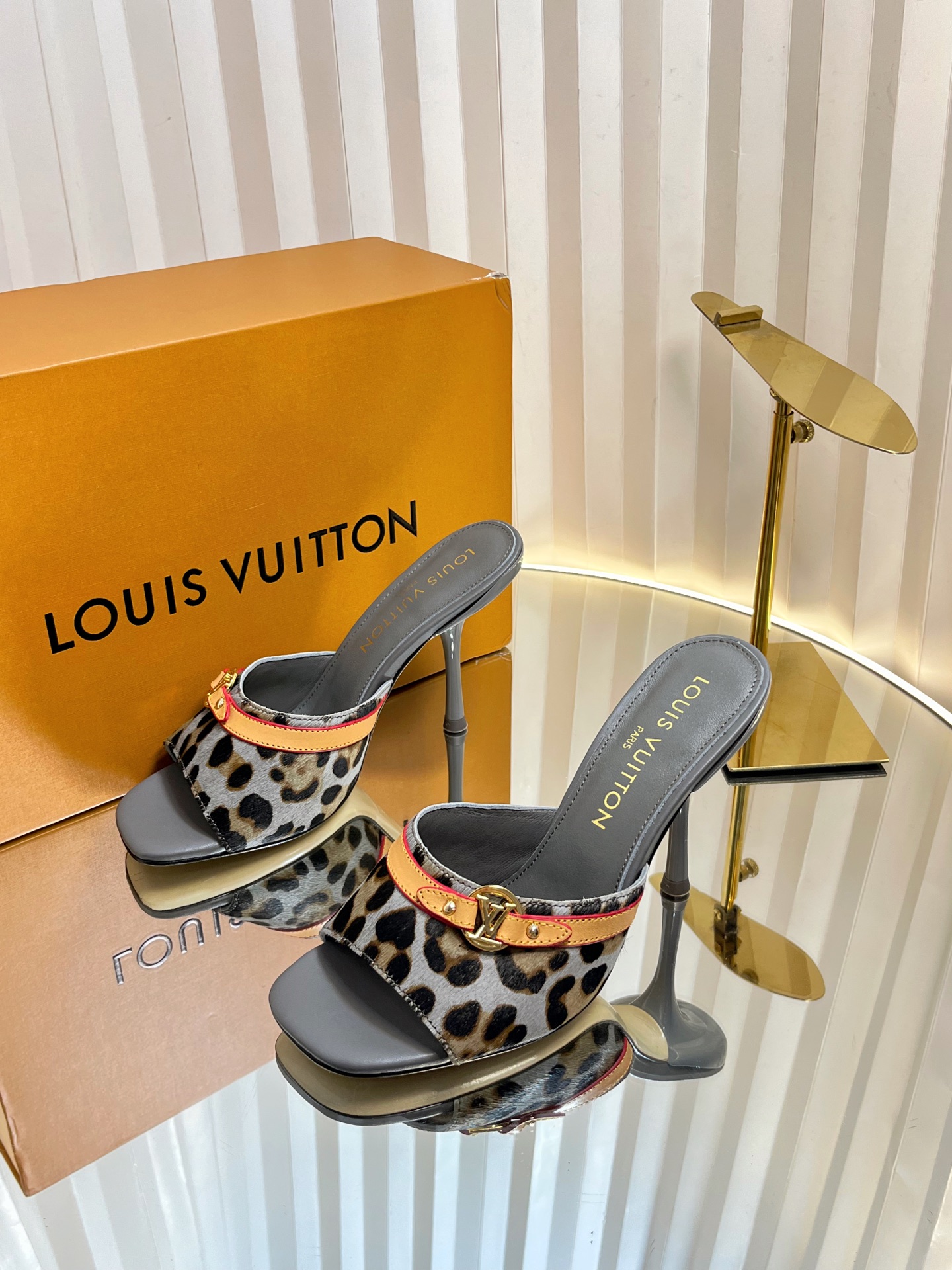 Louis Vuitton Women's Leopard Print Heeled Mules - Sophisticated Style 3 i1750632117048 7446 0 1