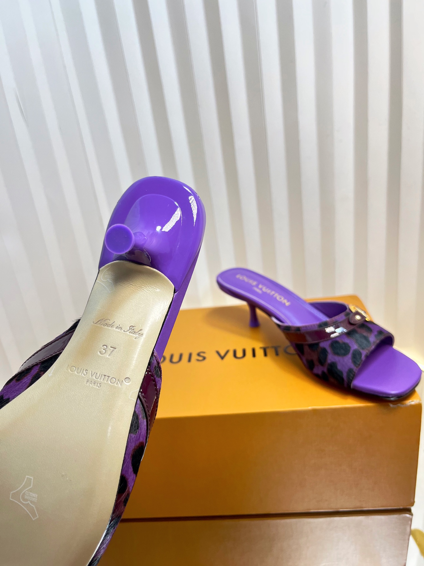 Louis Vuitton Purple Animal Print Heeled Mules Slides Women Shoes 10 i1750632264364 1591 0 8