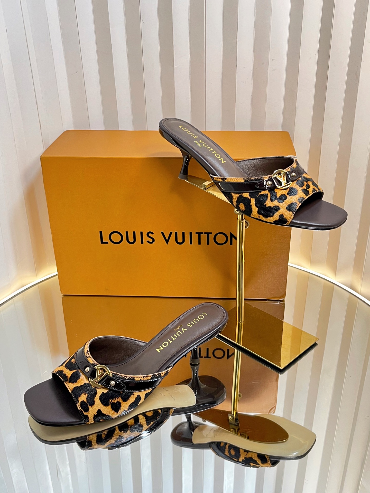 Louis Vuitton Women's Leopard Print Mules Slides Heels; Size 35-42 6 i1750632296624 7556 0 4