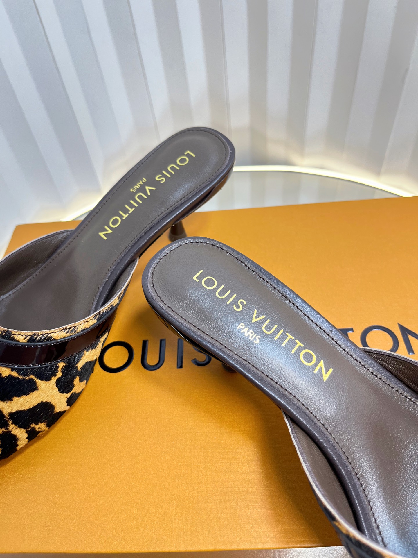 Louis Vuitton Women's Leopard Print Mules Slides Heels; Size 35-42 8 i1750632296692 5320 0 6