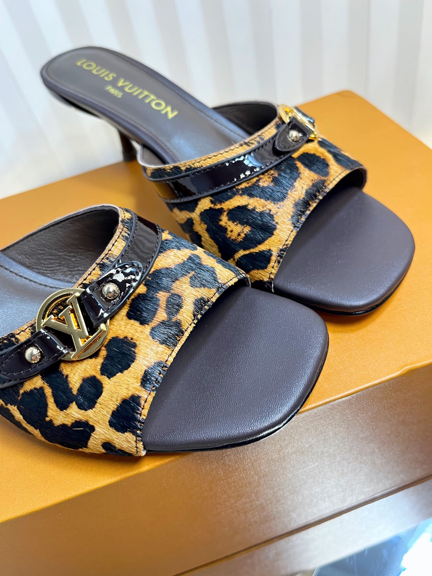 Louis Vuitton Women's Leopard Print Mules Slides Heels; Size 35-42 7 i1750632296723 1903 0 5