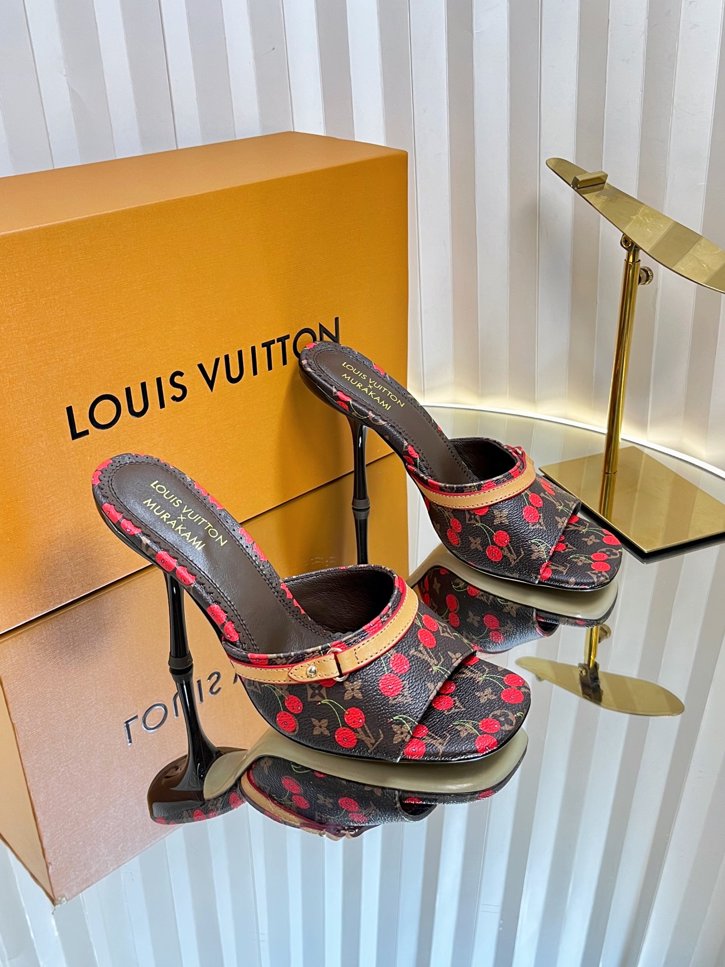 Louis Vuitton Women's Murakami Cherry Monogram Mules Slides Heels Pumps 2 i1751236004397 1682 0 0