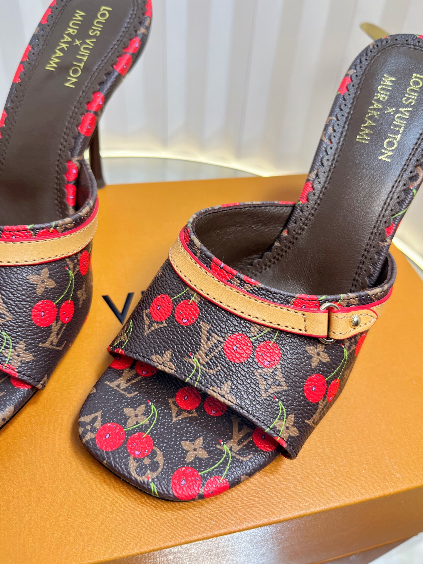 Louis Vuitton Women's Murakami Cherry Monogram Mules Slides Heels Pumps 8 i1751236004397 3537 0 6