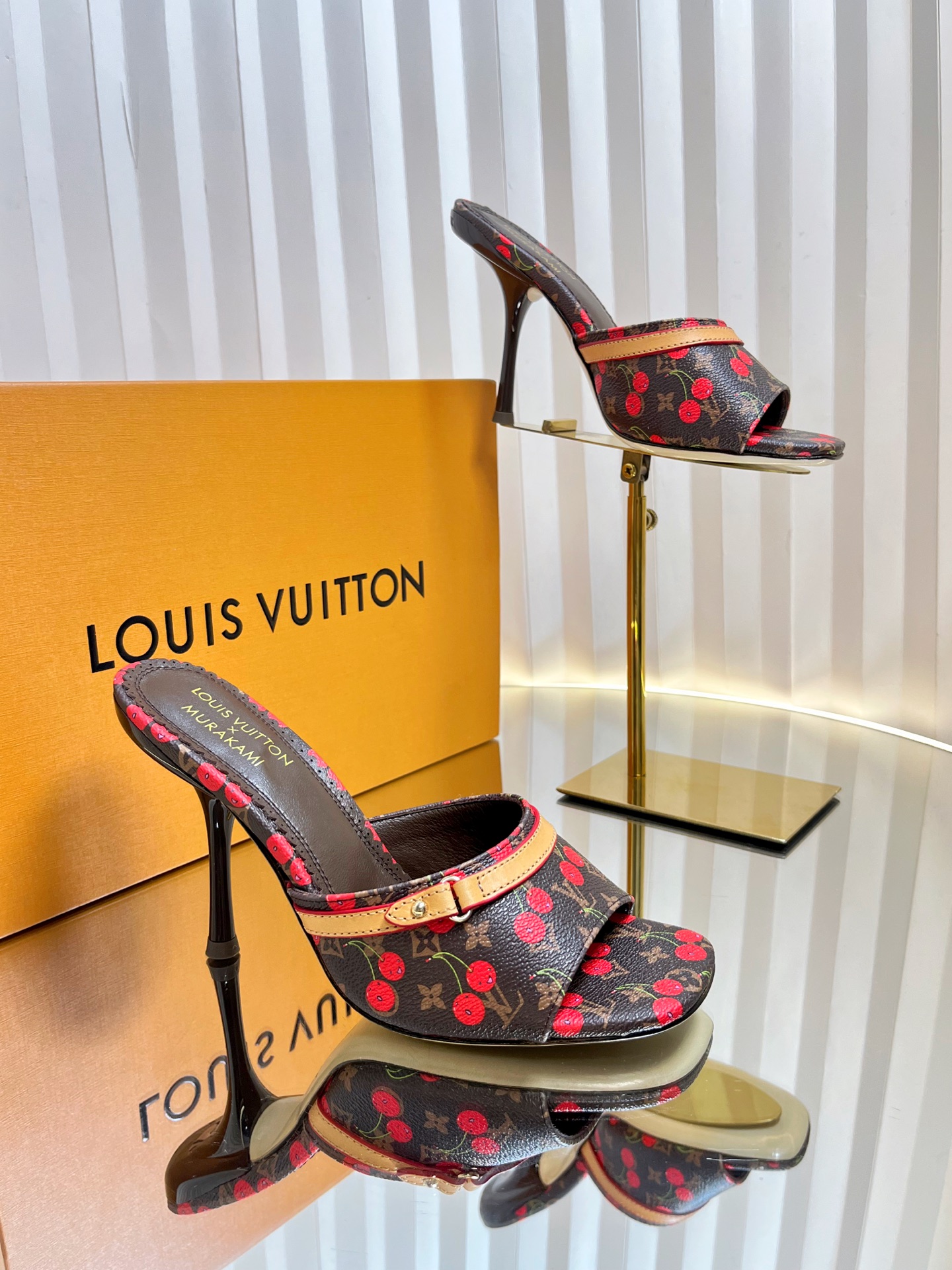 Louis Vuitton Women's Murakami Cherry Monogram Mules Slides Heels Pumps 6 i1751236004397 571 0 4