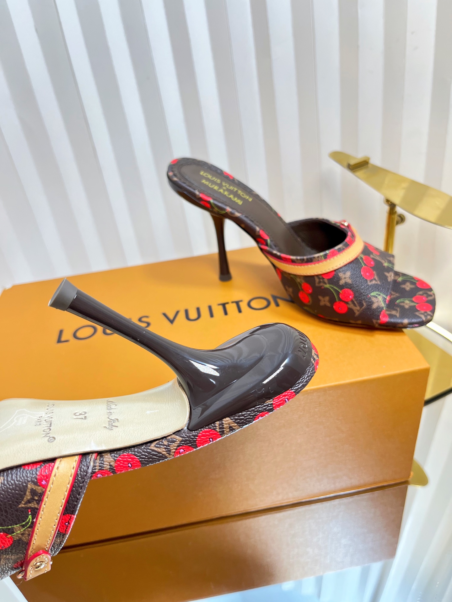 Louis Vuitton Women's Murakami Cherry Monogram Mules Slides Heels Pumps 10 i1751236004397 7372 0 8