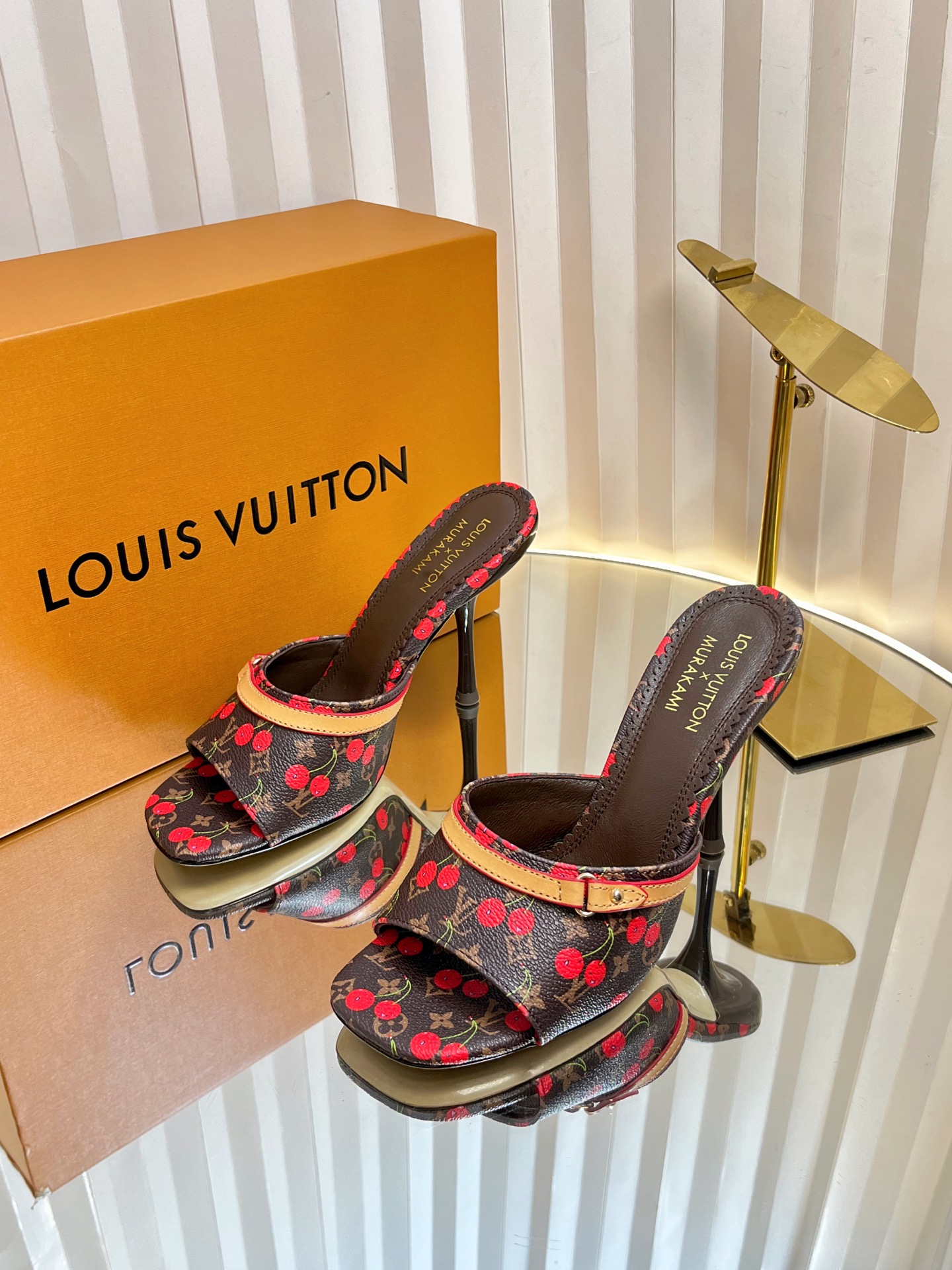 Louis Vuitton Women's Murakami Cherry Monogram Mules Slides Heels Pumps 3 i1751236006142 9593 0 1