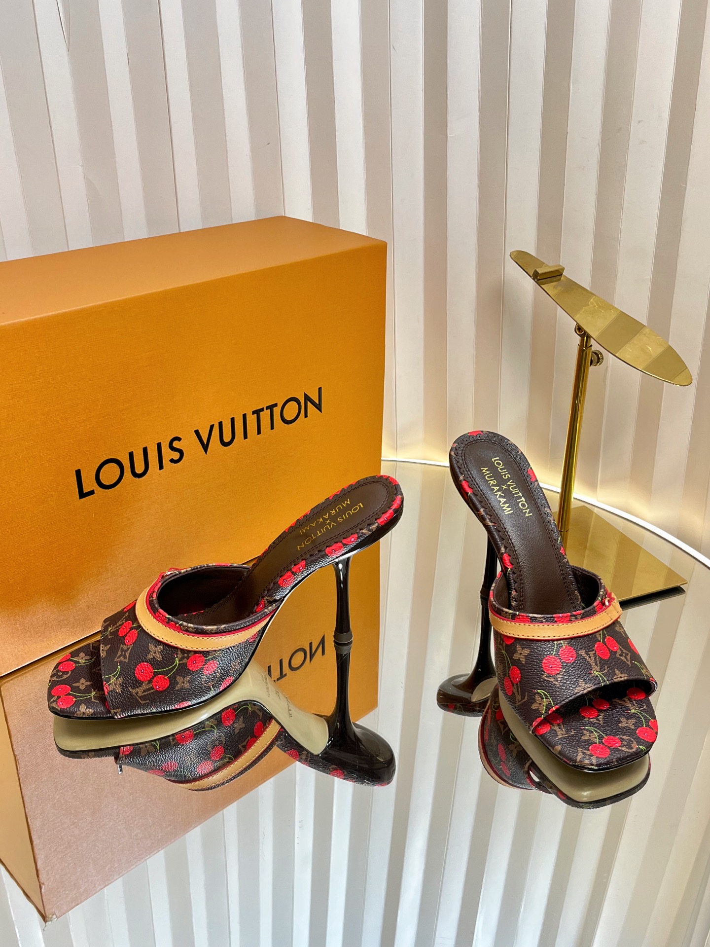 Louis Vuitton Women's Murakami Cherry Monogram Mules Slides Heels Pumps 4 i1751236006191 2648 0 2