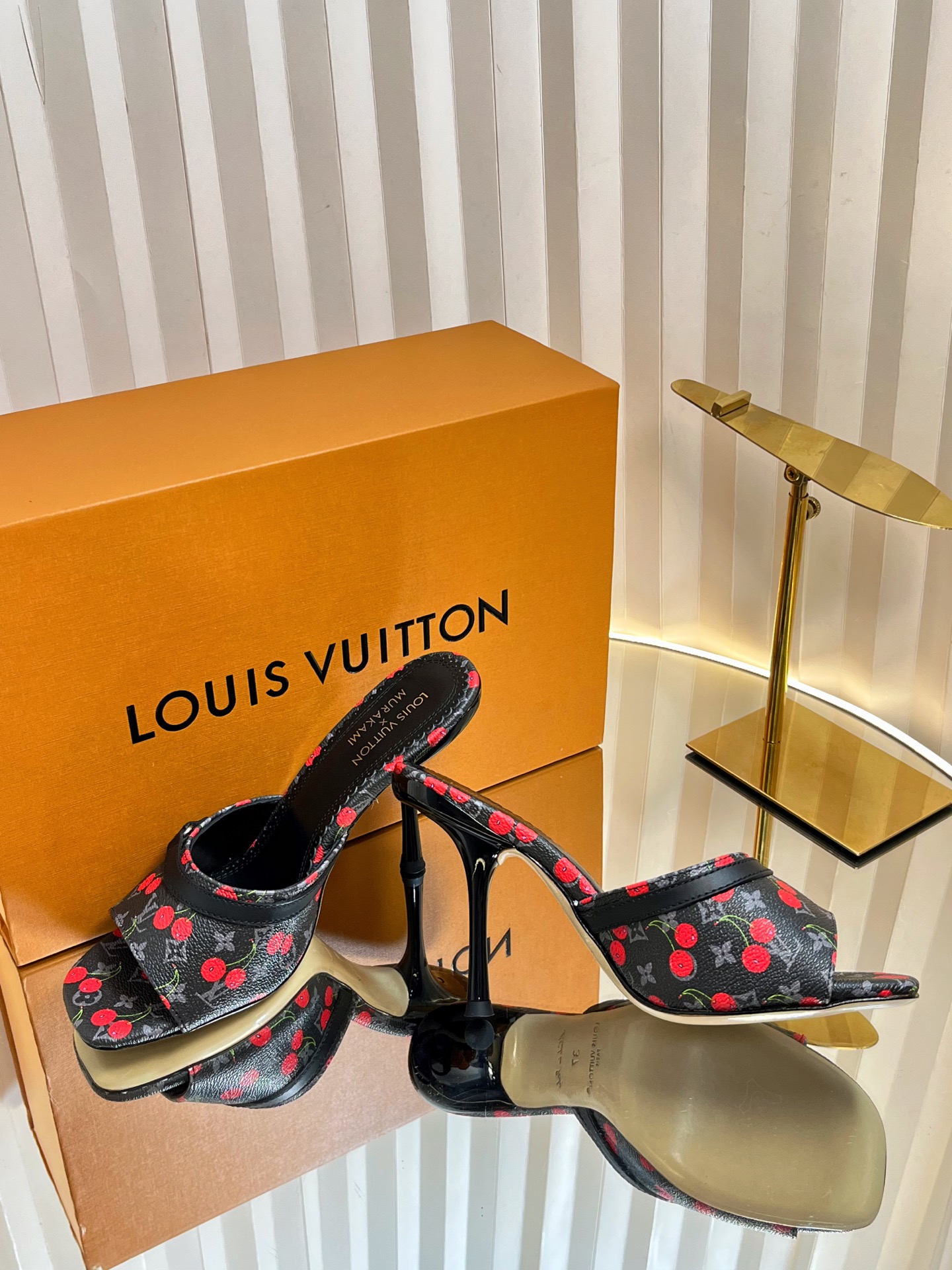 Louis Vuitton Murakami Cherry Monogram Mules Slides Heels, Women Size 35-42 6 i1751236317601 7087 0 5