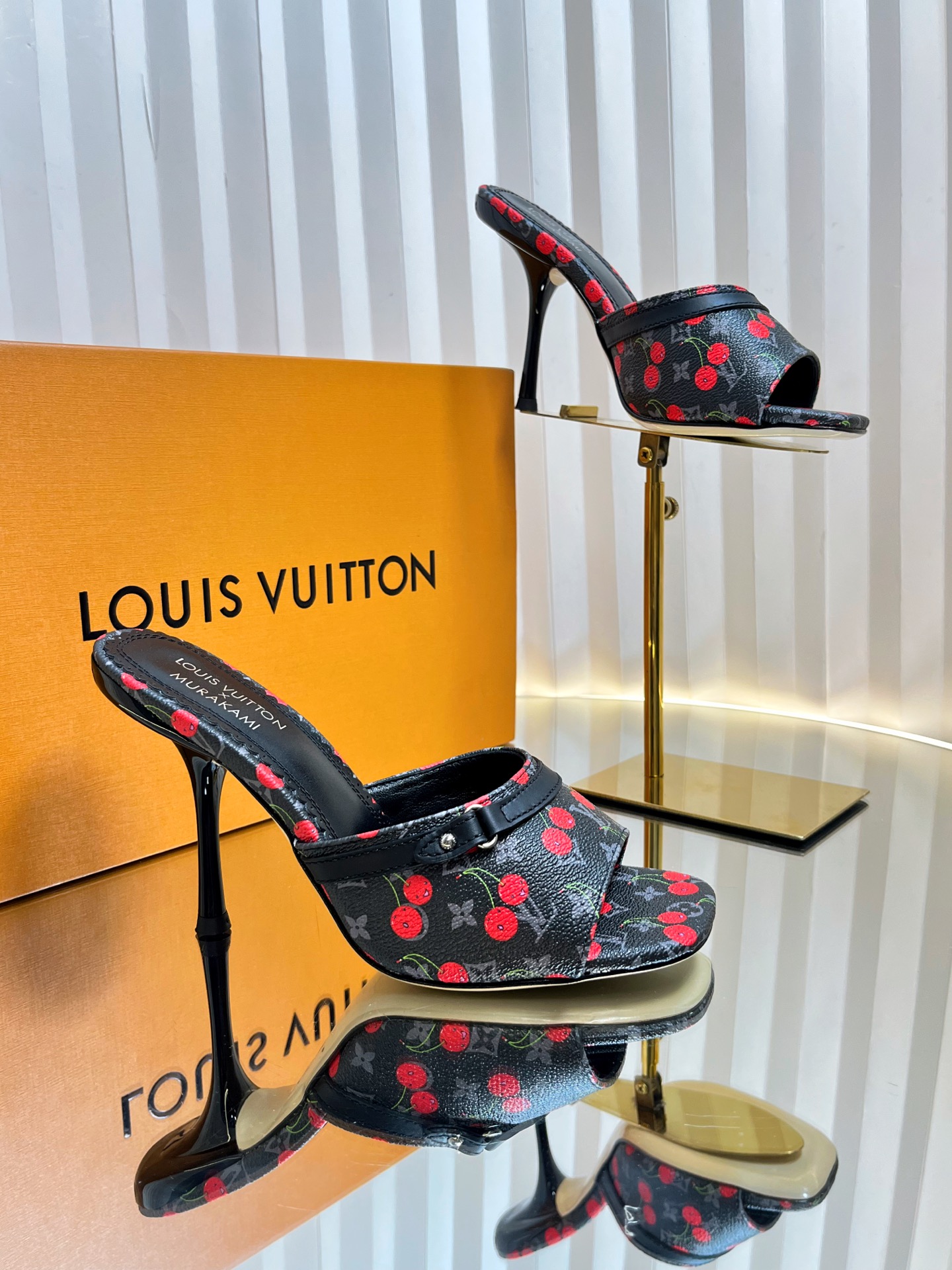 Louis Vuitton Murakami Cherry Monogram Mules Slides Heels, Women Size 35-42 5 i1751236317628 1888 0 4