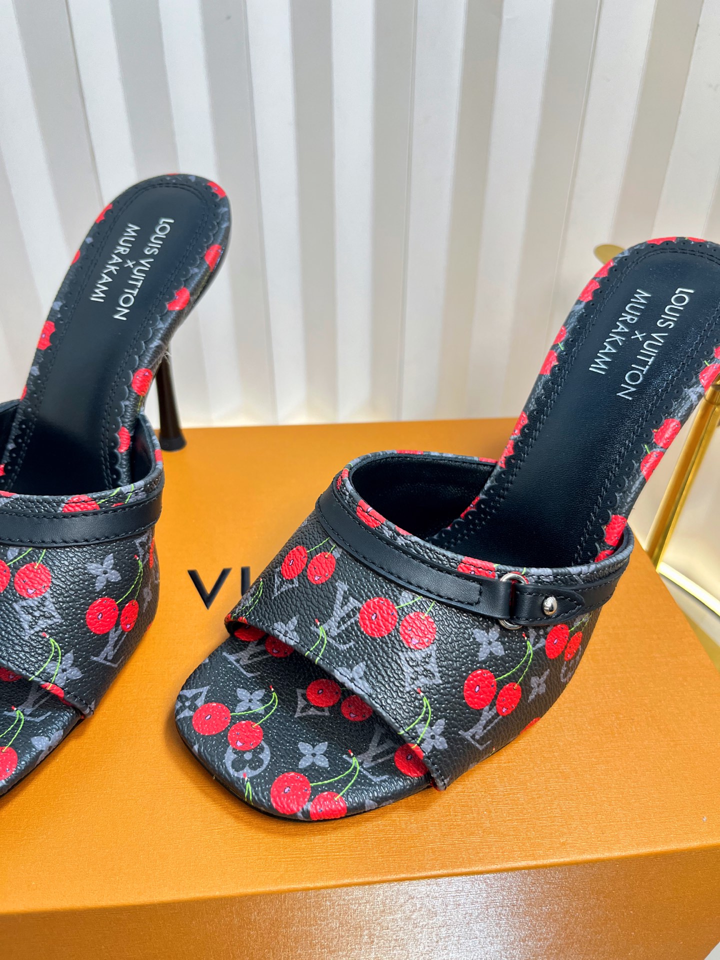 Louis Vuitton Murakami Cherry Monogram Mules Slides Heels, Women Size 35-42 7 i1751236317706 6311 0 6